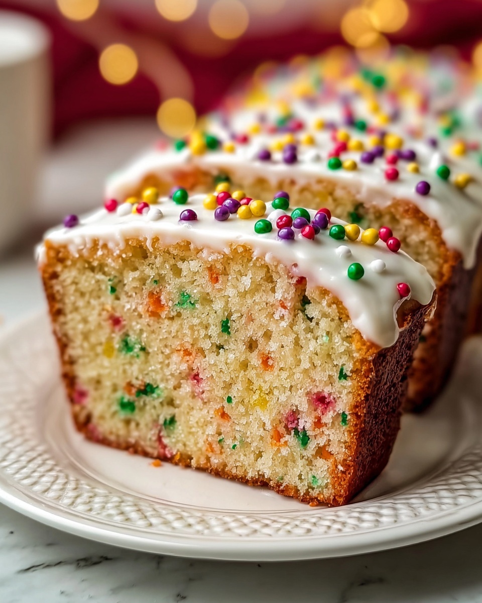 Christmas Funfetti Quick Bread Recipe - Recipe Image