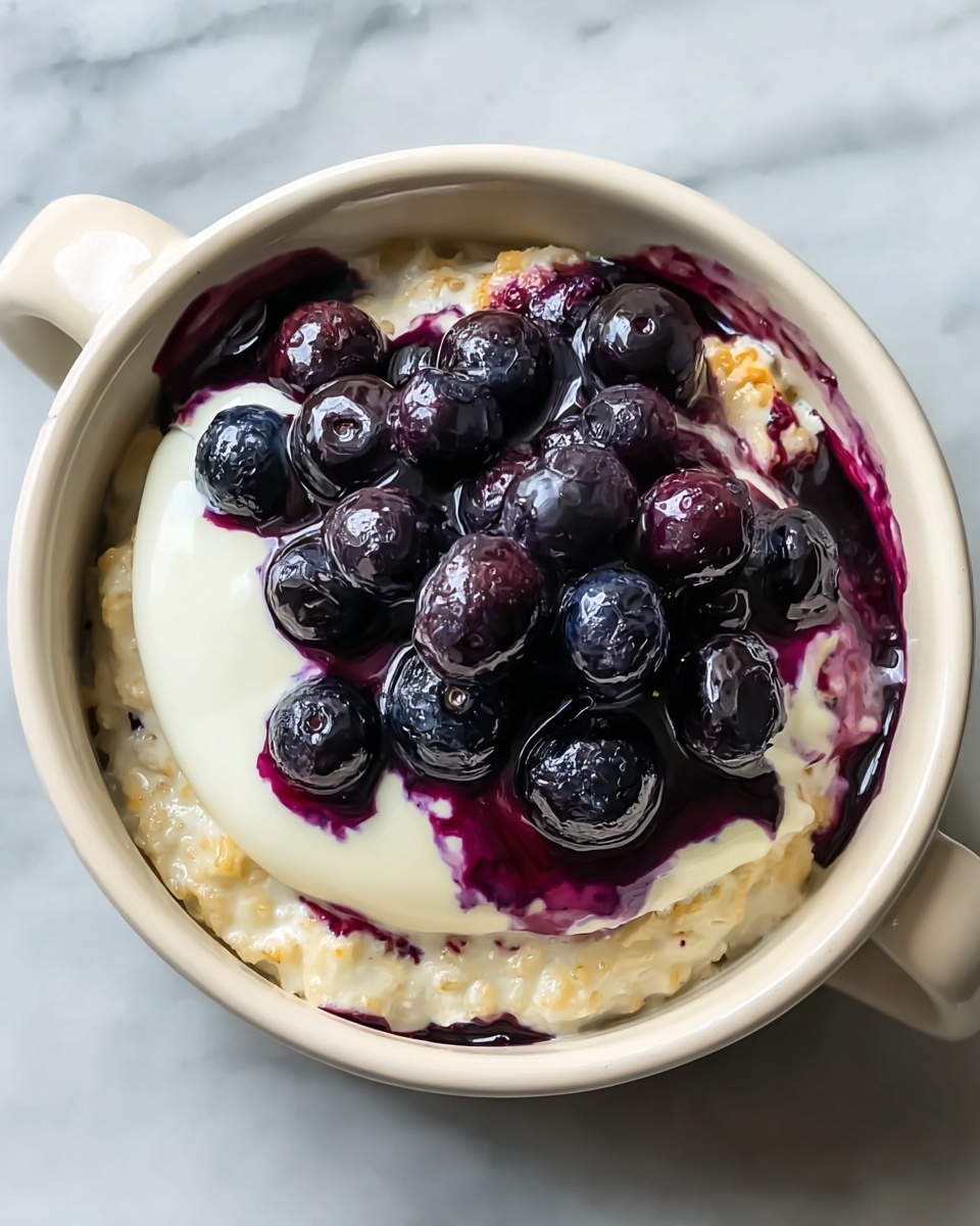Blueberry Cheesecake Baked Oats Recipe - Recipe Image