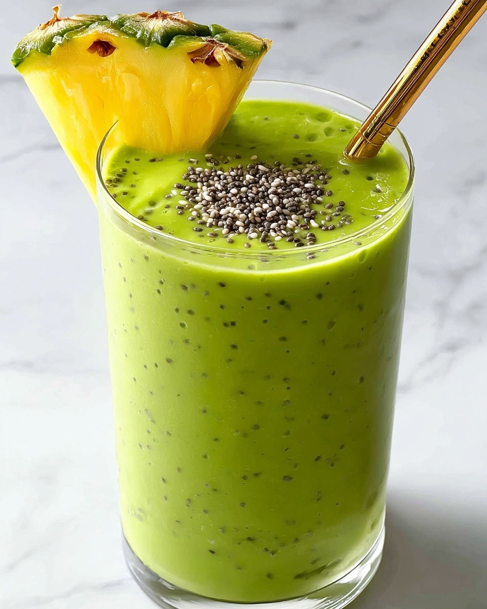 Detox Spinach and Pineapple Smoothie Recipe - Recipe Image