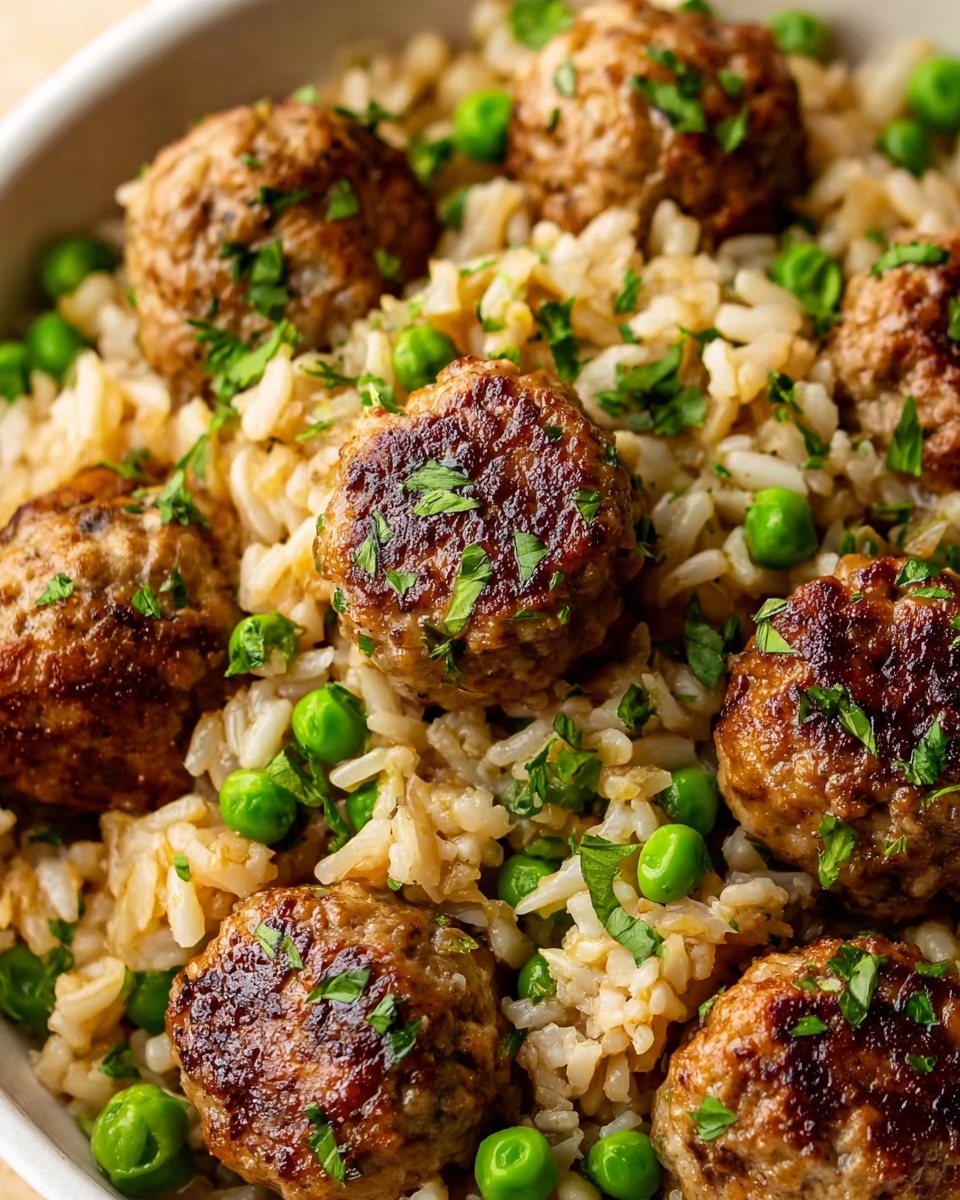 Meatballs and Rice in Tomato Sauce Recipe - Recipe Image