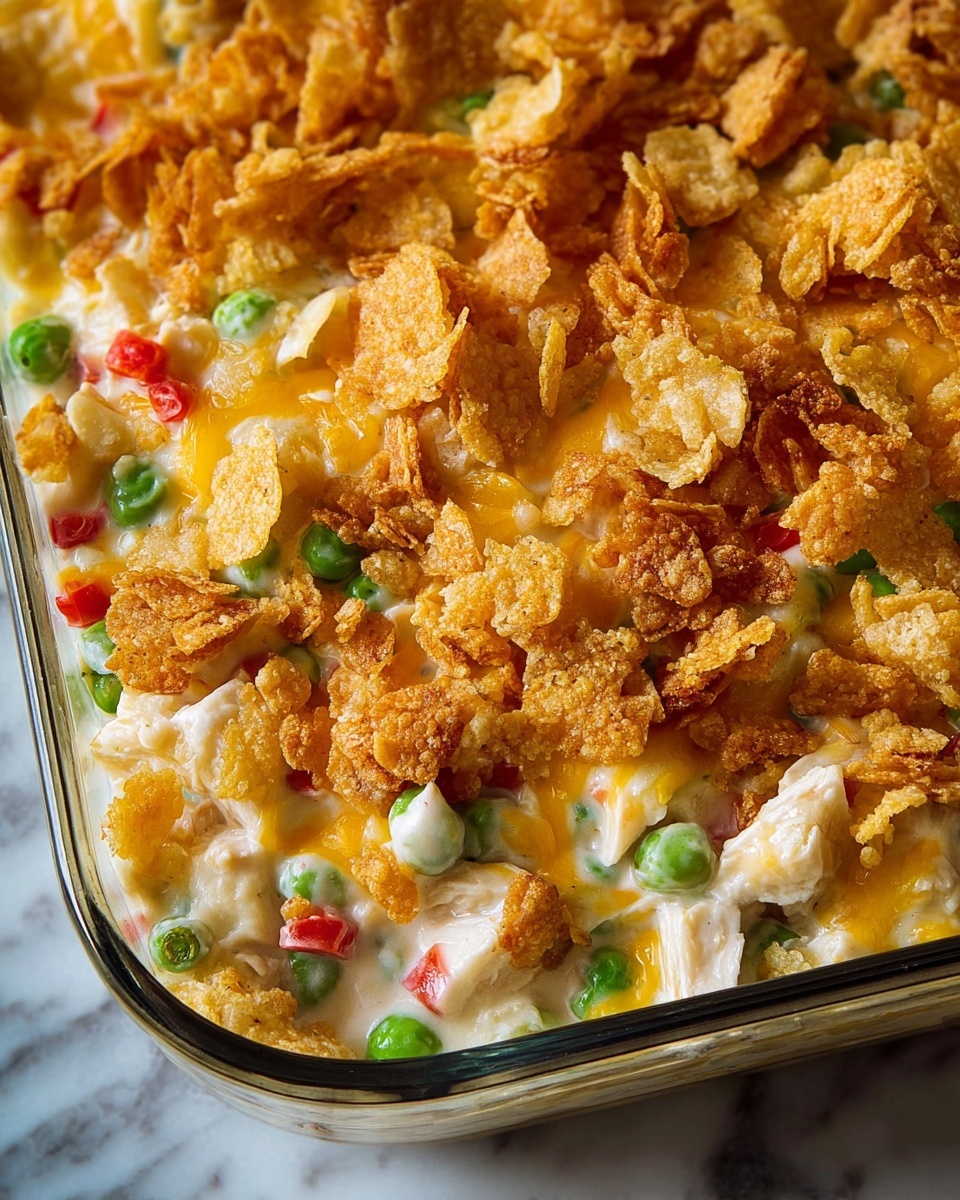 Crispy Hot Chicken Salad Casserole Recipe - Recipe Image