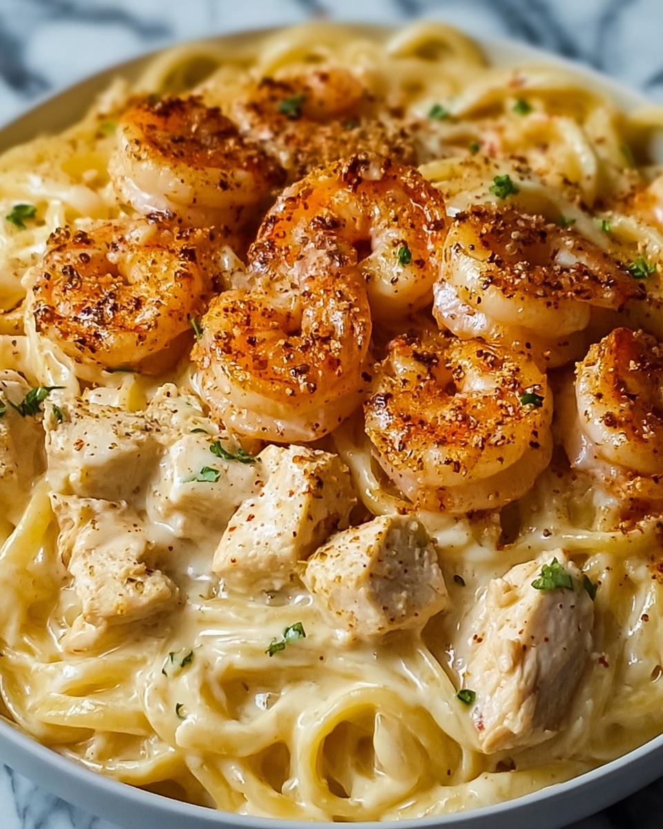 Creamy Cajun Shrimp and Chicken Pasta Recipe - Recipe Image