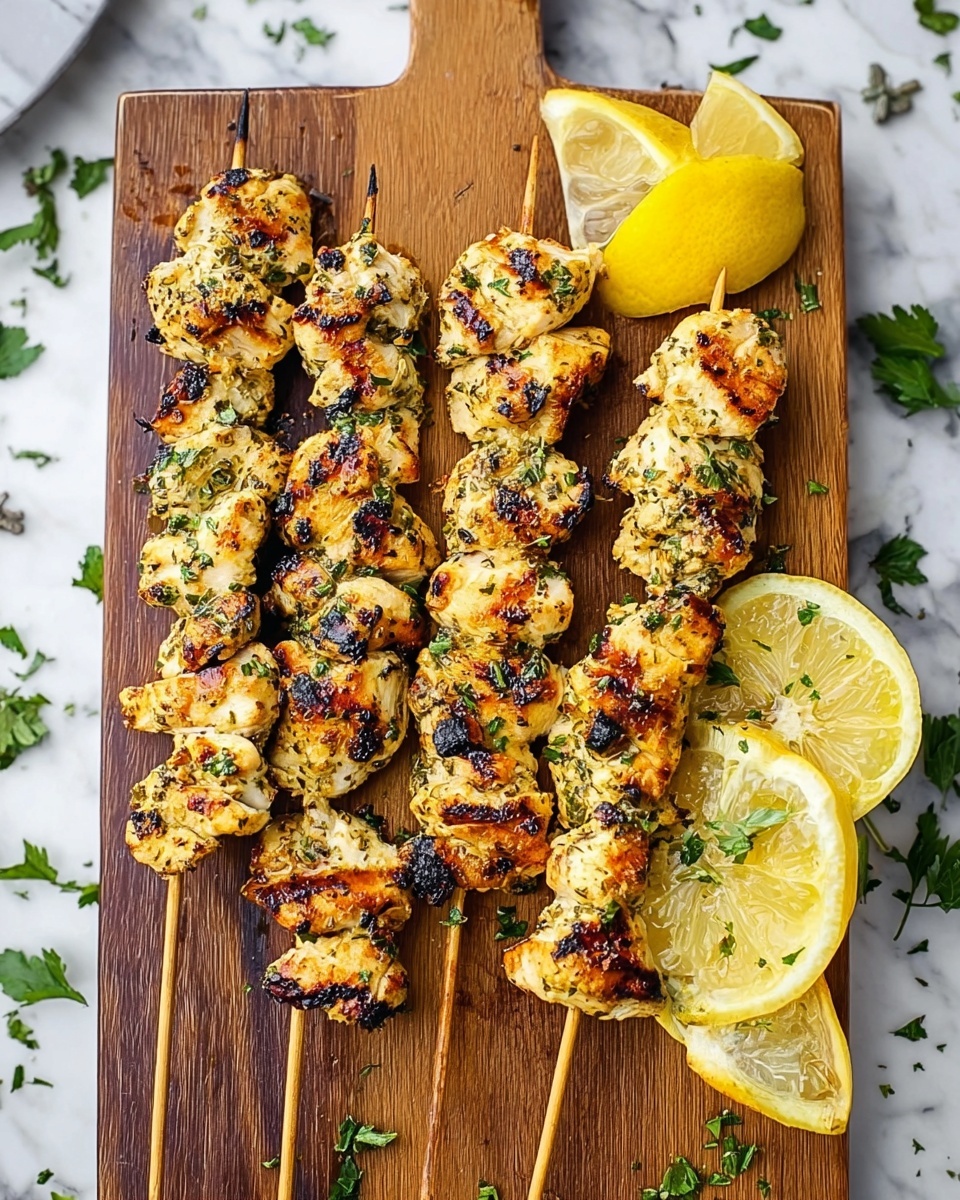 Garlic Parmesan Chicken Skewers Recipe - Recipe Image