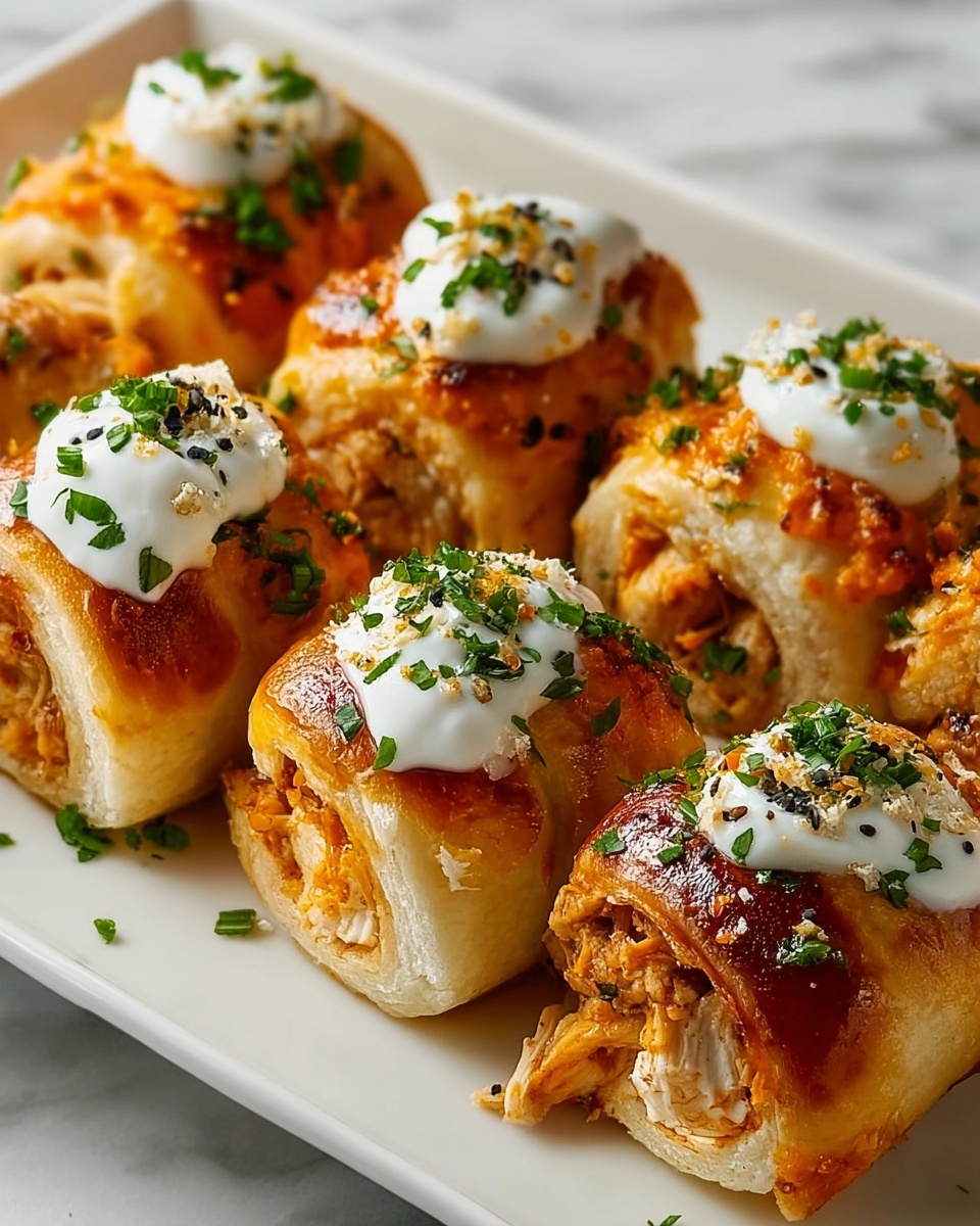 Buffalo Chicken-Stuffed Rolls Recipe - Recipe Image