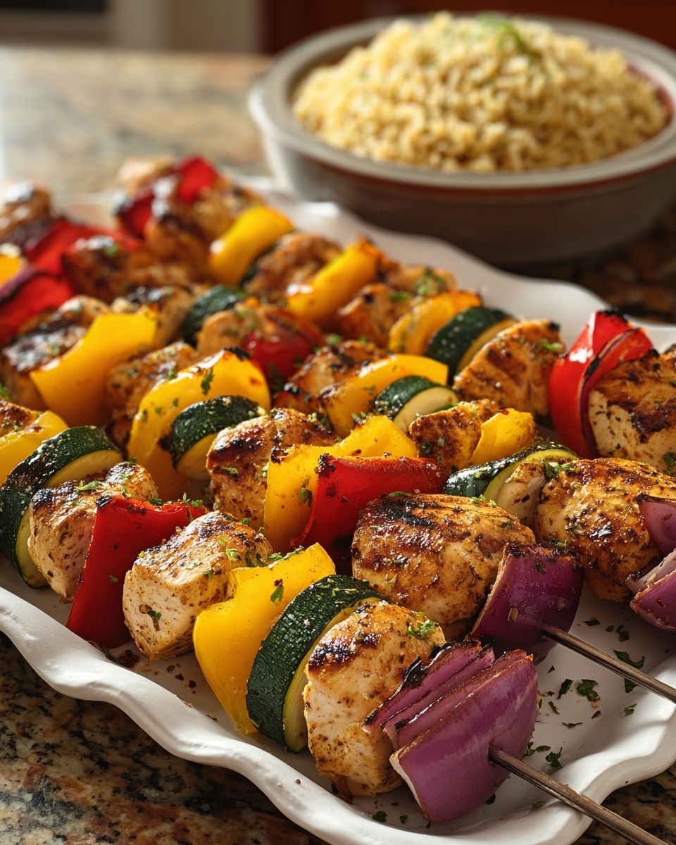 Garlic Herb Chicken Kabobs Recipe - Recipe Image