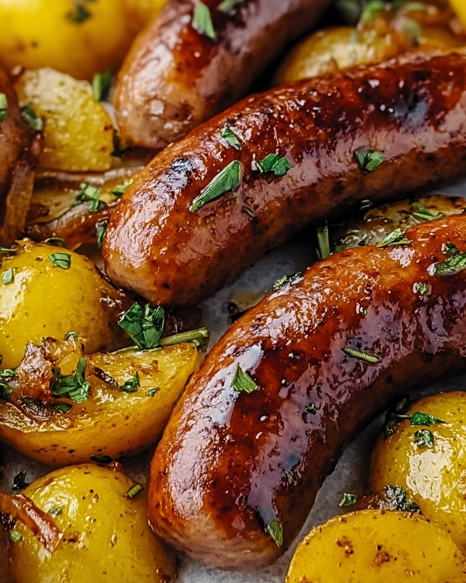 Sweet and Savory Glazed Sausage and Potatoes Recipe - Recipe Image