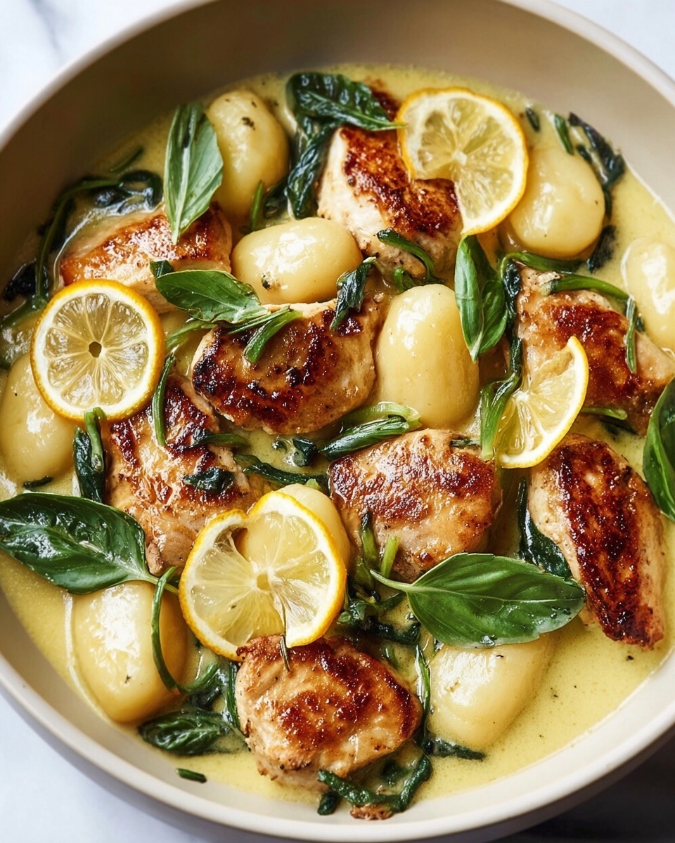Lemon Chicken Gnocchi Skillet Recipe - Recipe Image