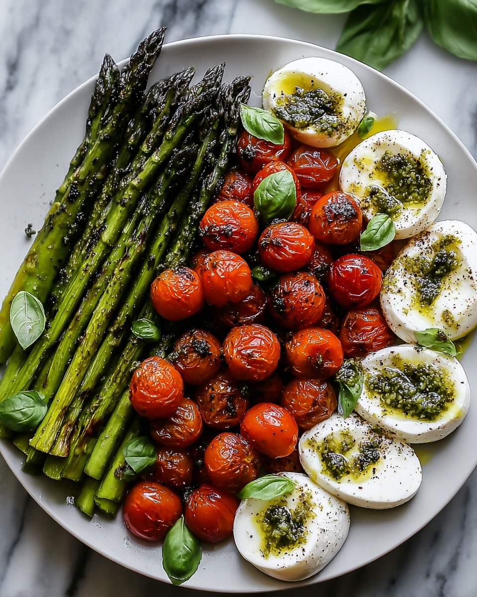 Caprese Roasted Asparagus Recipe - Recipe Image