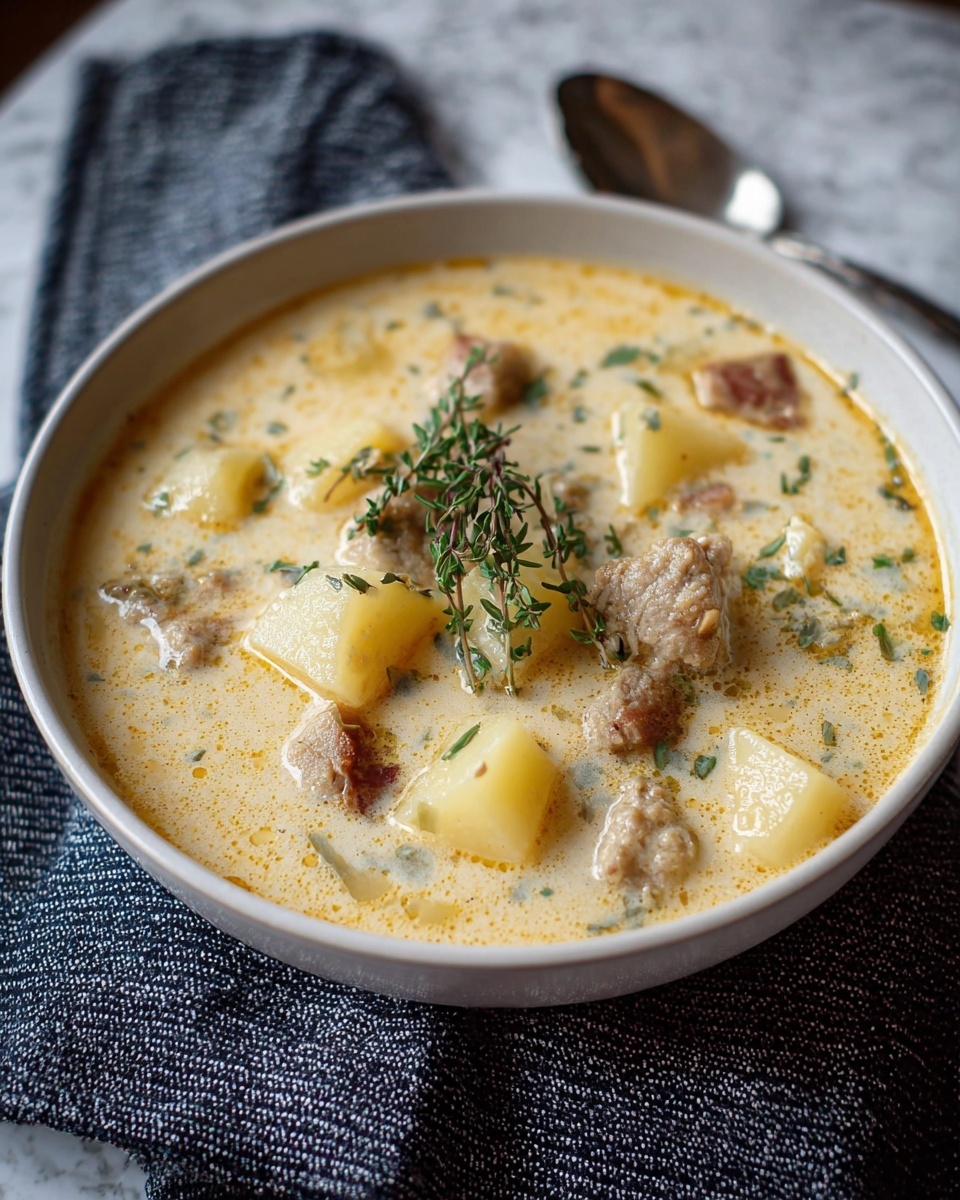 Creamy Potato and Sausage Soup Recipe - Recipe Image