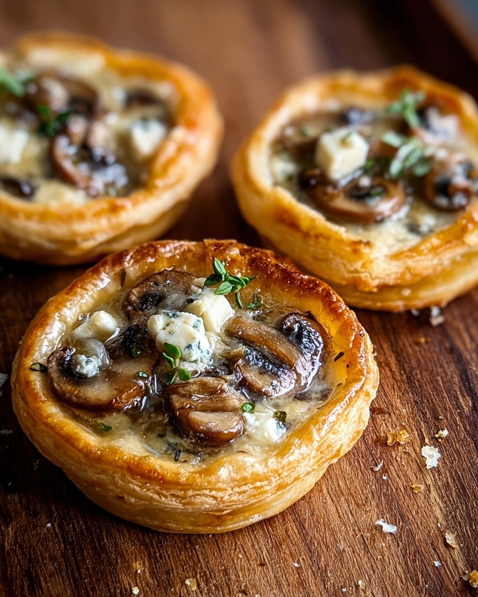 Mushroom Shallot and Herbed Goat Cheese Tarts Recipe - Recipe Image
