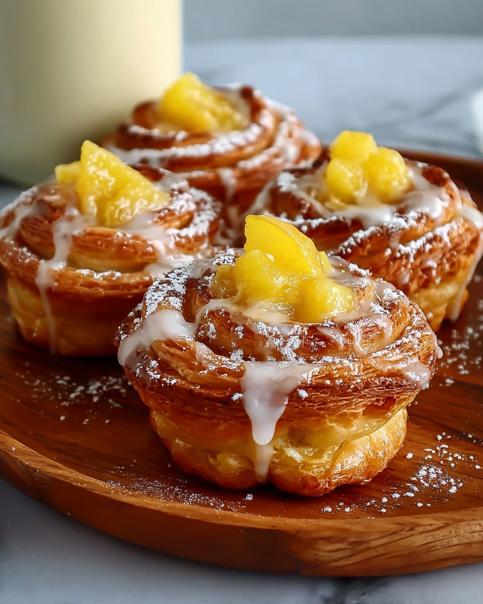 Peach Pie Cruffins Recipe - Recipe Image