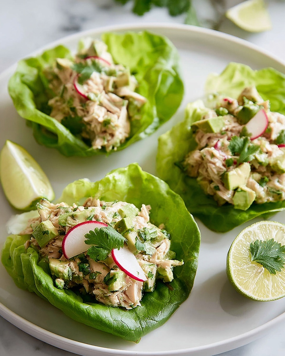 Avocado Tuna Salad Lettuce Wraps Recipe - Recipe Image
