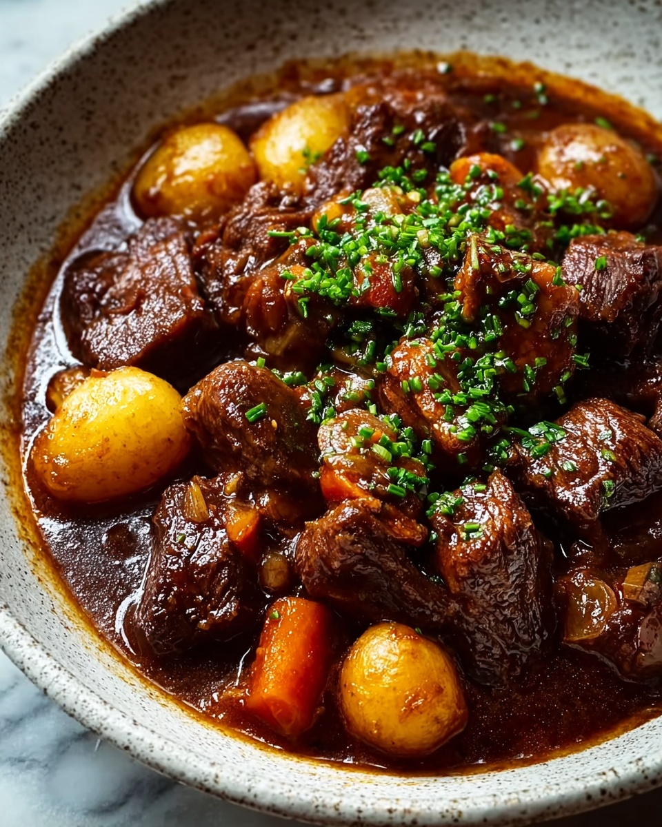 Slow-Cooked Beef Bourguignon Recipe - Recipe Image