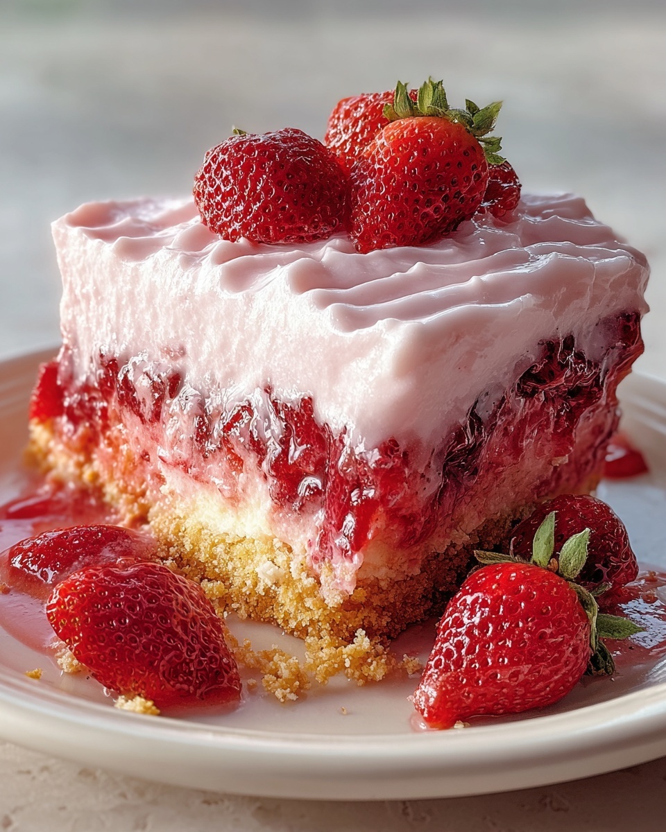 Strawberry Honeybun Cake with Strawberry Cream Icing Recipe - Recipe Image