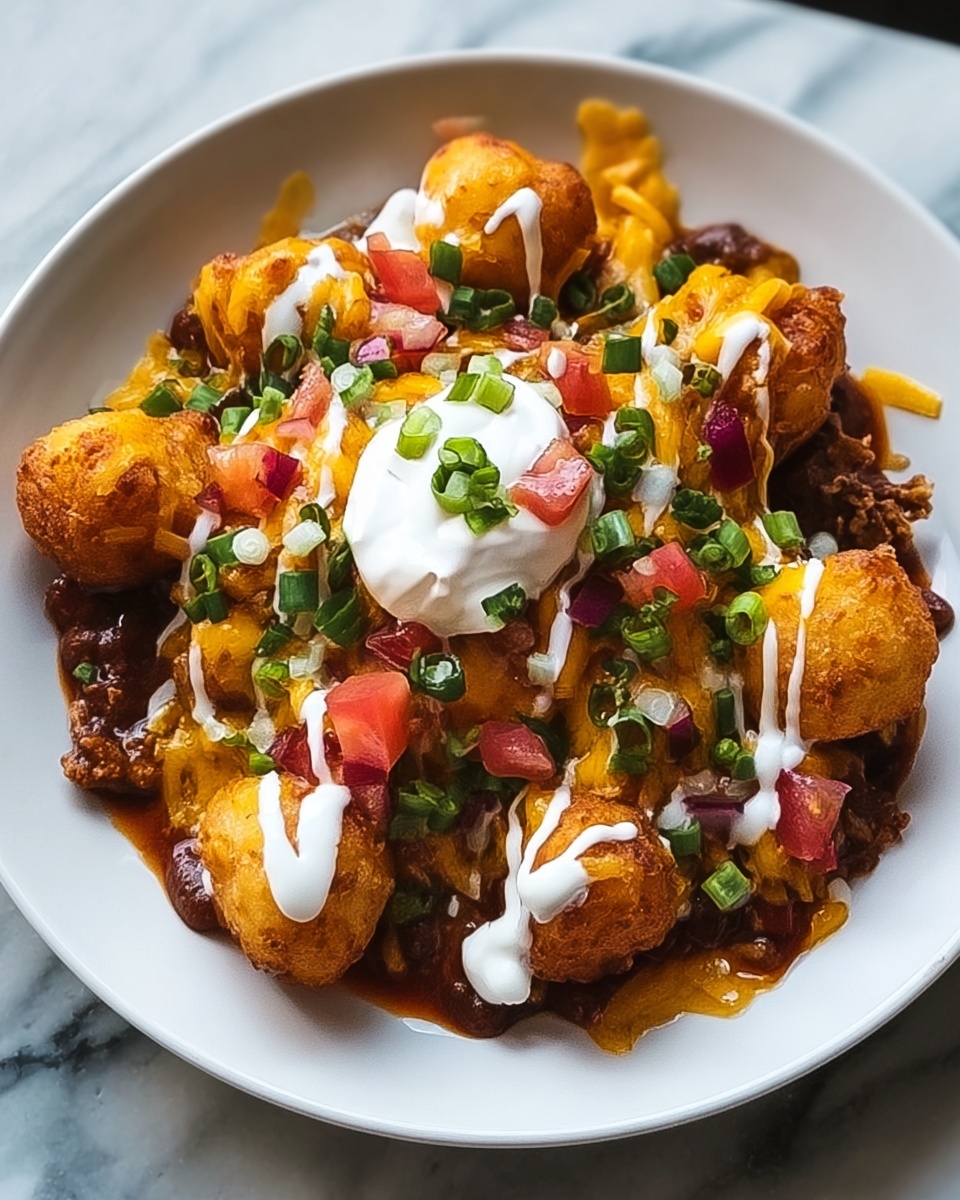 Loaded Cowboy BBQ Tater Tot Nachos Recipe - Recipe Image