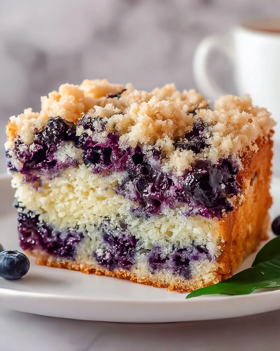 Blueberry Lemon Breakfast Cake with Walnut Cinnamon Topping Recipe - Recipe Image