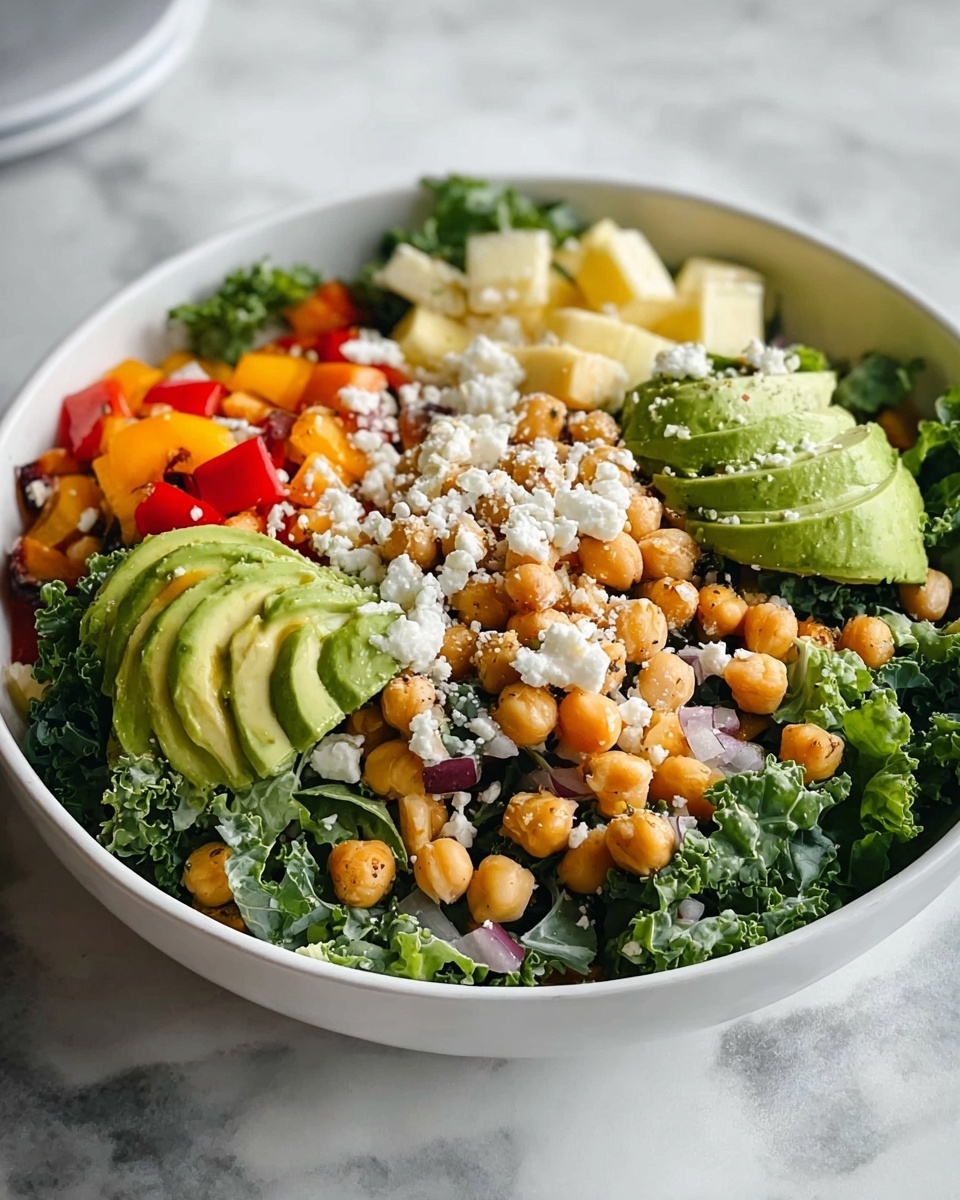 Chopped Salad with Chickpeas, Feta, and Avocado Recipe - Recipe Image