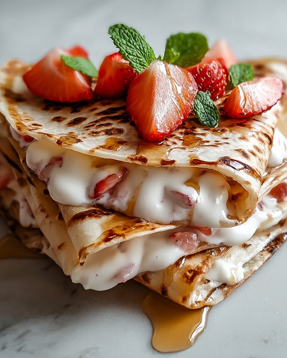 Decadent Strawberry Cheesecake Quesadillas Recipe - Recipe Image