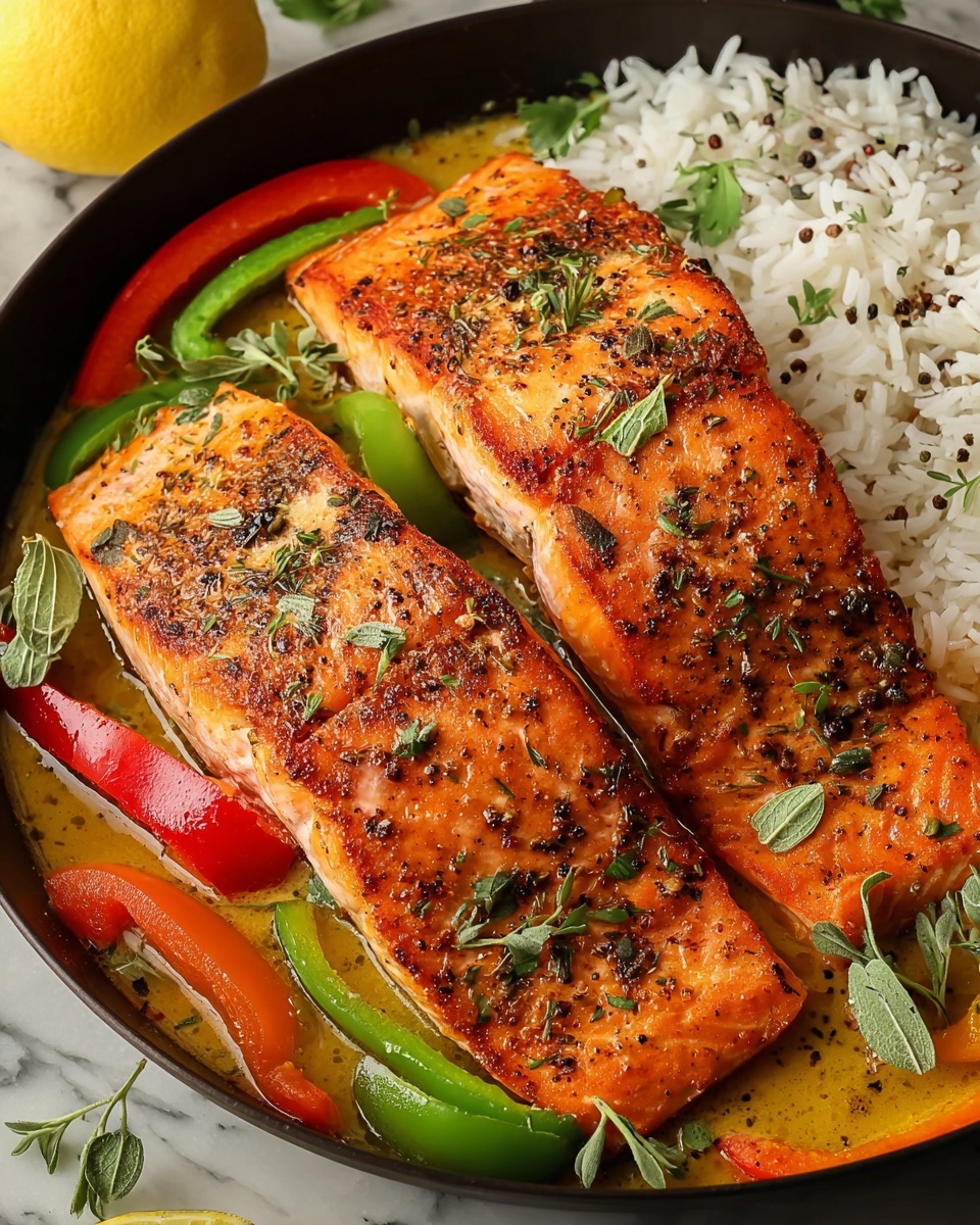 Caribbean Coconut Curry Salmon Recipe - Recipe Image