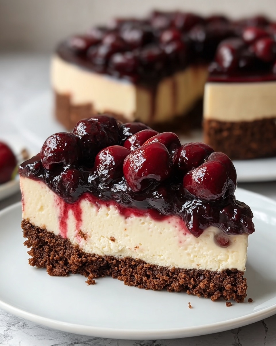 Cherry Chocolate Cheesecake Recipe - Recipe Image