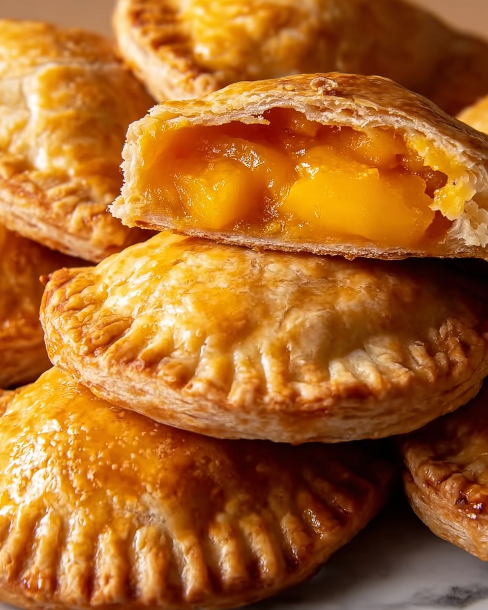 Golden Fried Peach Pies Recipe - Recipe Image
