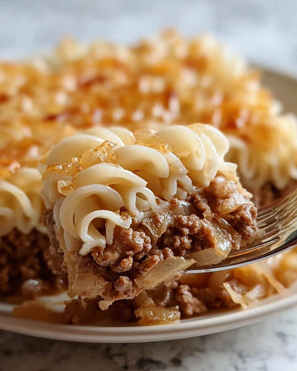 French Onion Ground Beef Casserole Recipe - Recipe Image