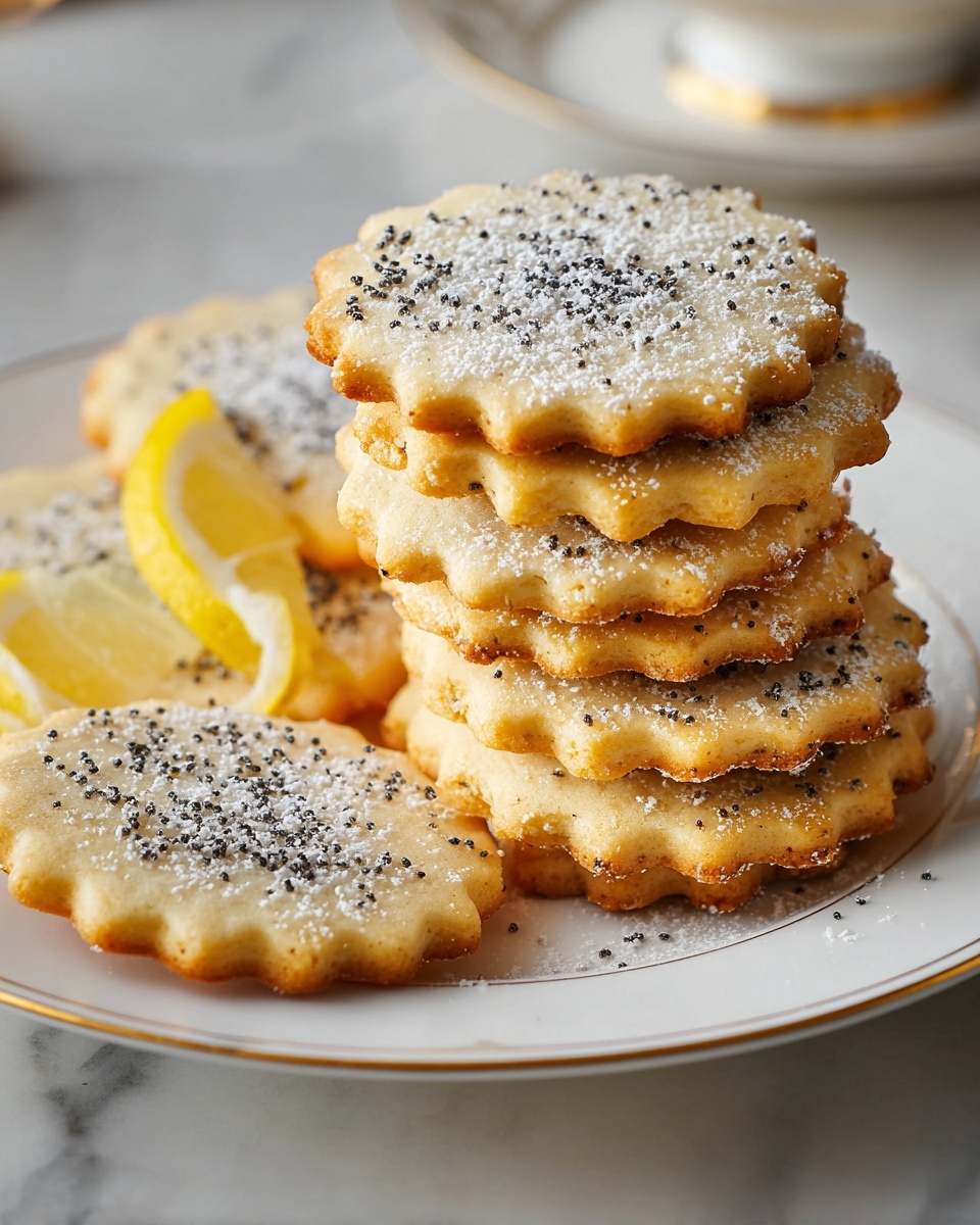 Lemon Poppy Seed Shortbread Cookies Recipe - Recipe Image