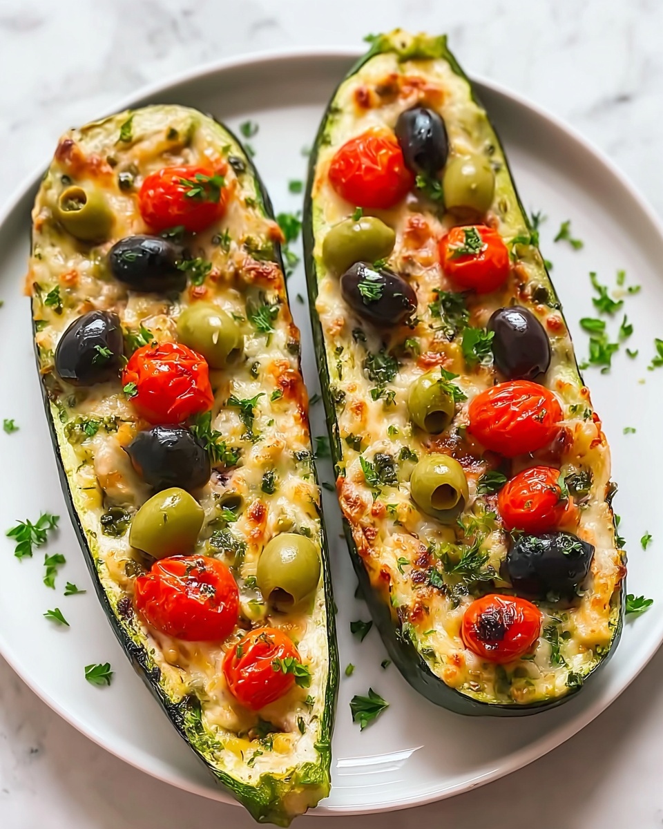 Mediterranean Stuffed Zucchini Recipe - Recipe Image