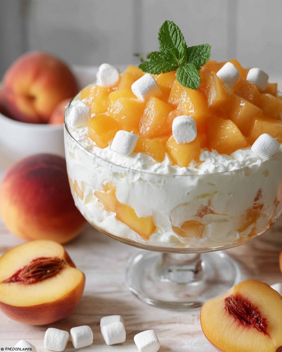 Peach Fluff Salad Recipe - Recipe Image