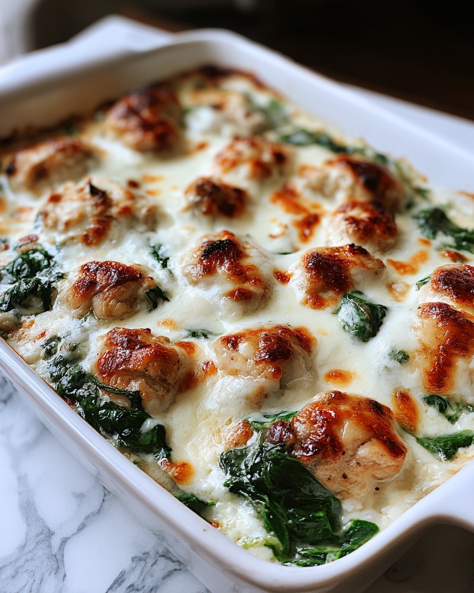 Chicken and Spinach Casserole with Cream Cheese Recipe - Recipe Image