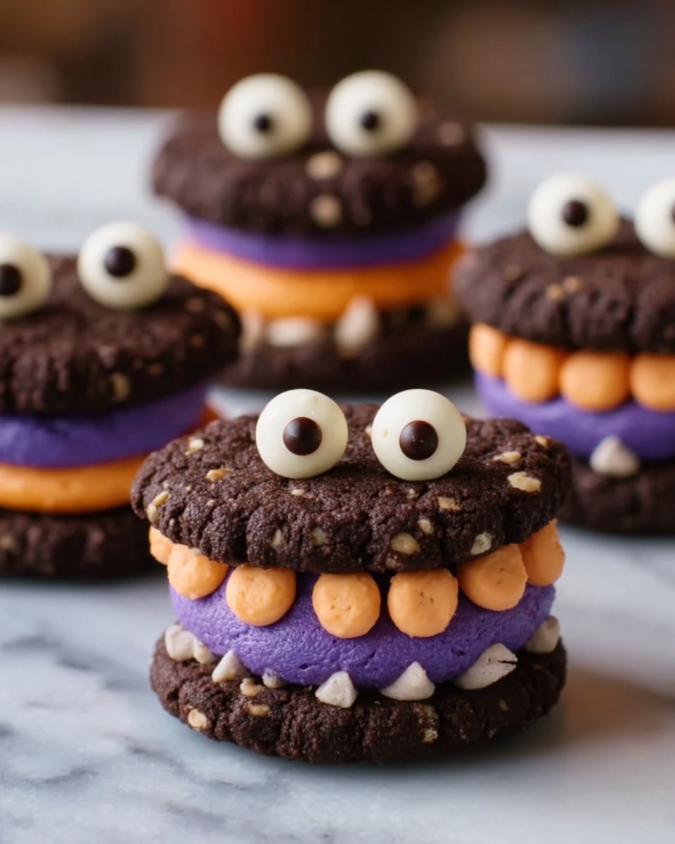 Chocolate Monster Halloween Cookies Recipe - Recipe Image