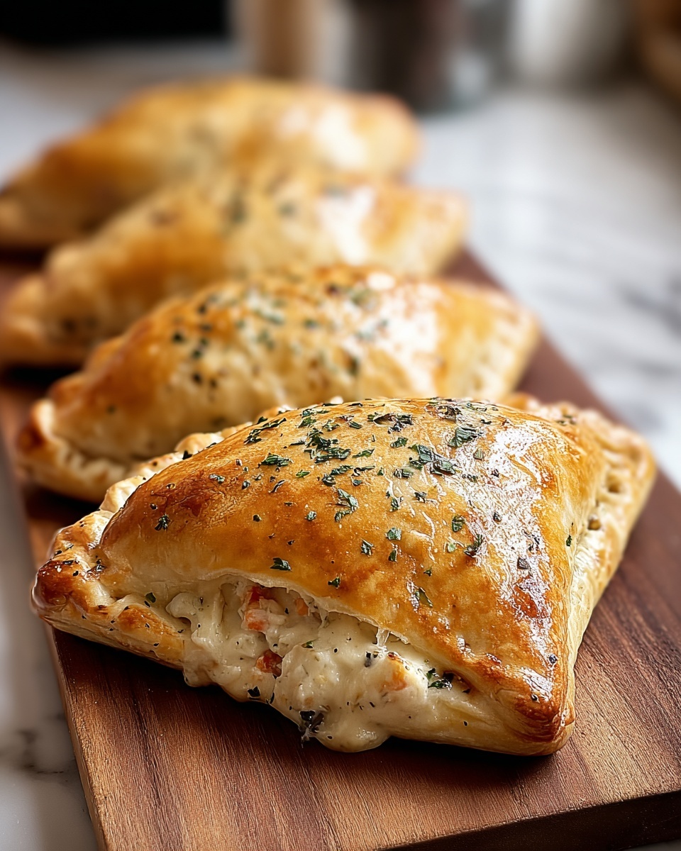 Chicken Alfredo Air Fryer Calzones Recipe - Recipe Image