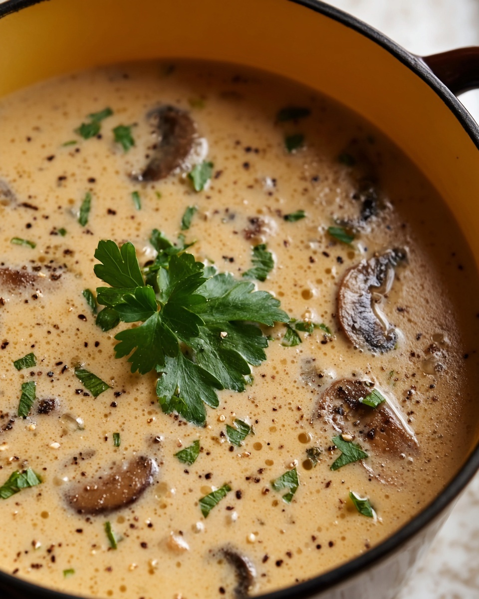 Decadent and Creamy Mushroom Soup Recipe - Recipe Image