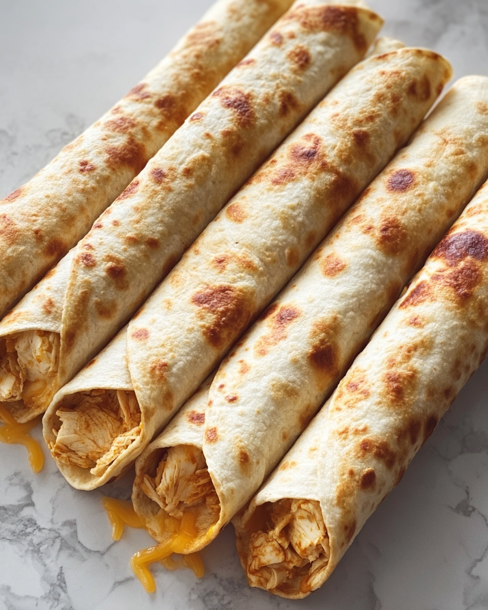 Creamy Oven-Baked Chicken Taquitos Recipe - Recipe Image