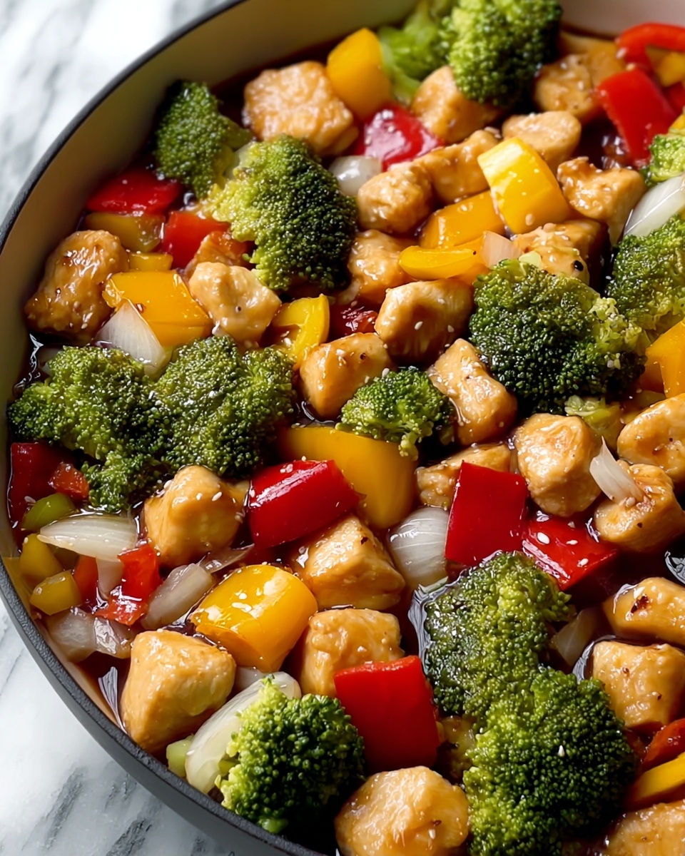 BBQ Chicken Stir Fry with Bell Peppers and Broccoli Recipe - Recipe Image