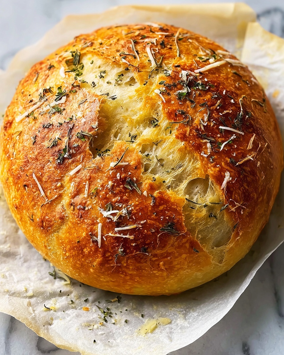 Garlic Parmesan Herb Bread Recipe - Recipe Image