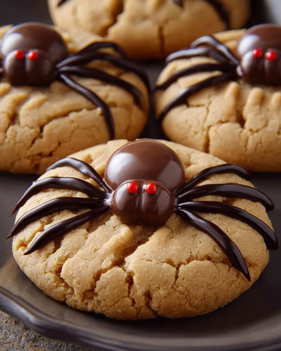 Peanut Butter Spider Cookies: A Spooky Twist for Halloween Recipe - Recipe Image
