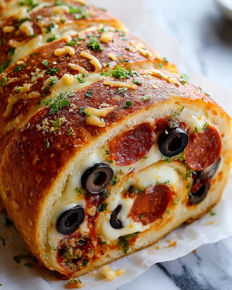 Pepperoni Black Olive Stromboli Recipe - Recipe Image