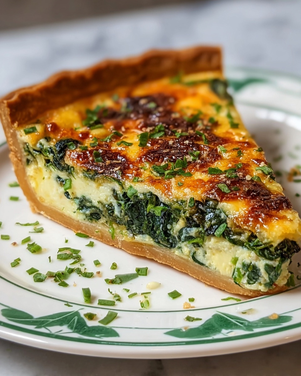 Crustless Spinach Quiche Recipe - Recipe Image