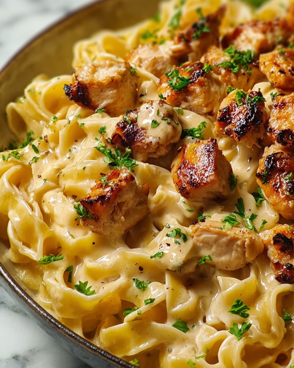 Creamy Smoky White Cheddar Honey Butter Chicken Pasta Skillet Recipe - Recipe Image
