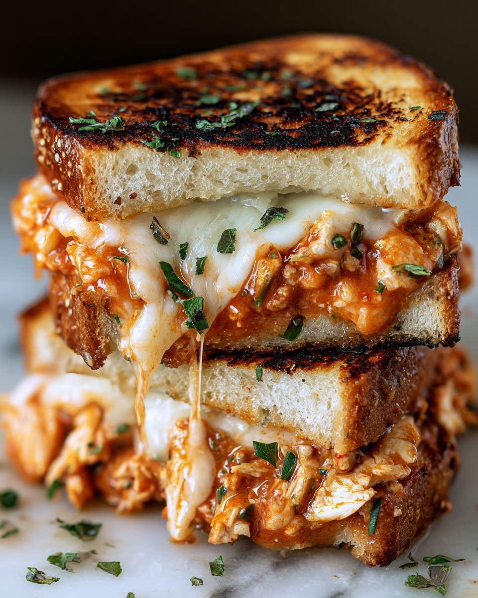 Lazy Chicken Parmesan Grilled Cheese Recipe - Recipe Image