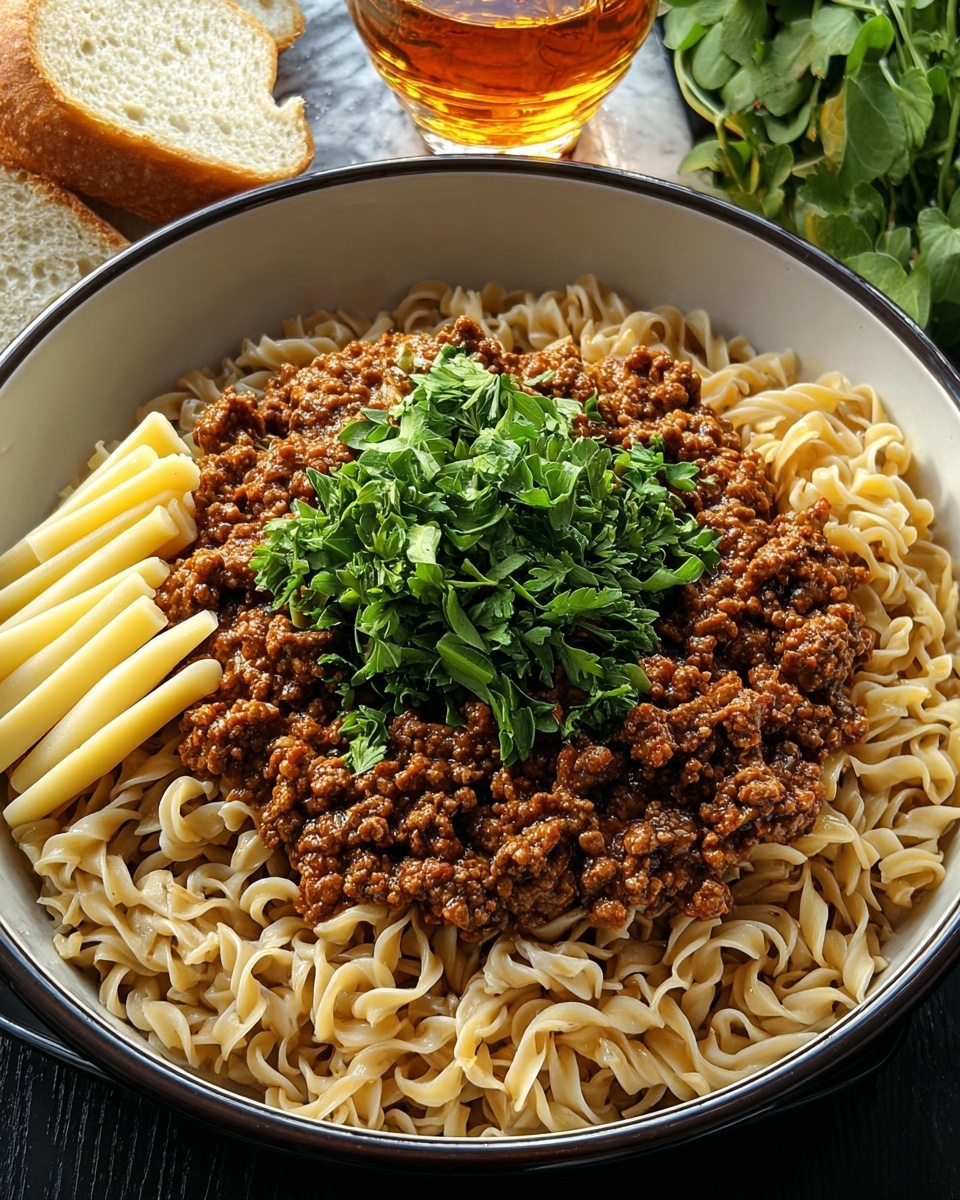 Mongolian Ground Beef Noodles Recipe - Recipe Image