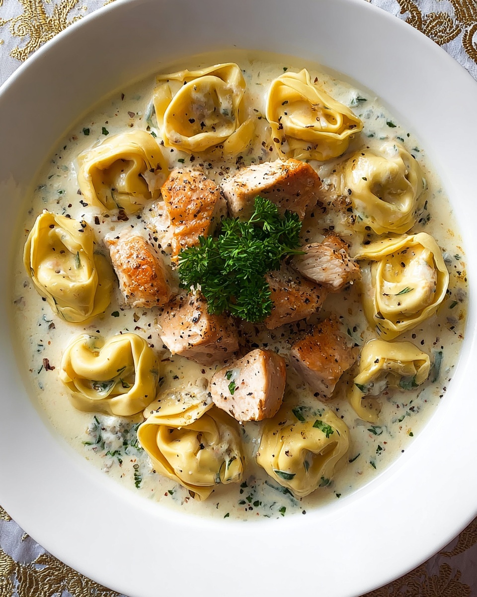 Creamy Chicken Alfredo Tortellini Recipe - Recipe Image