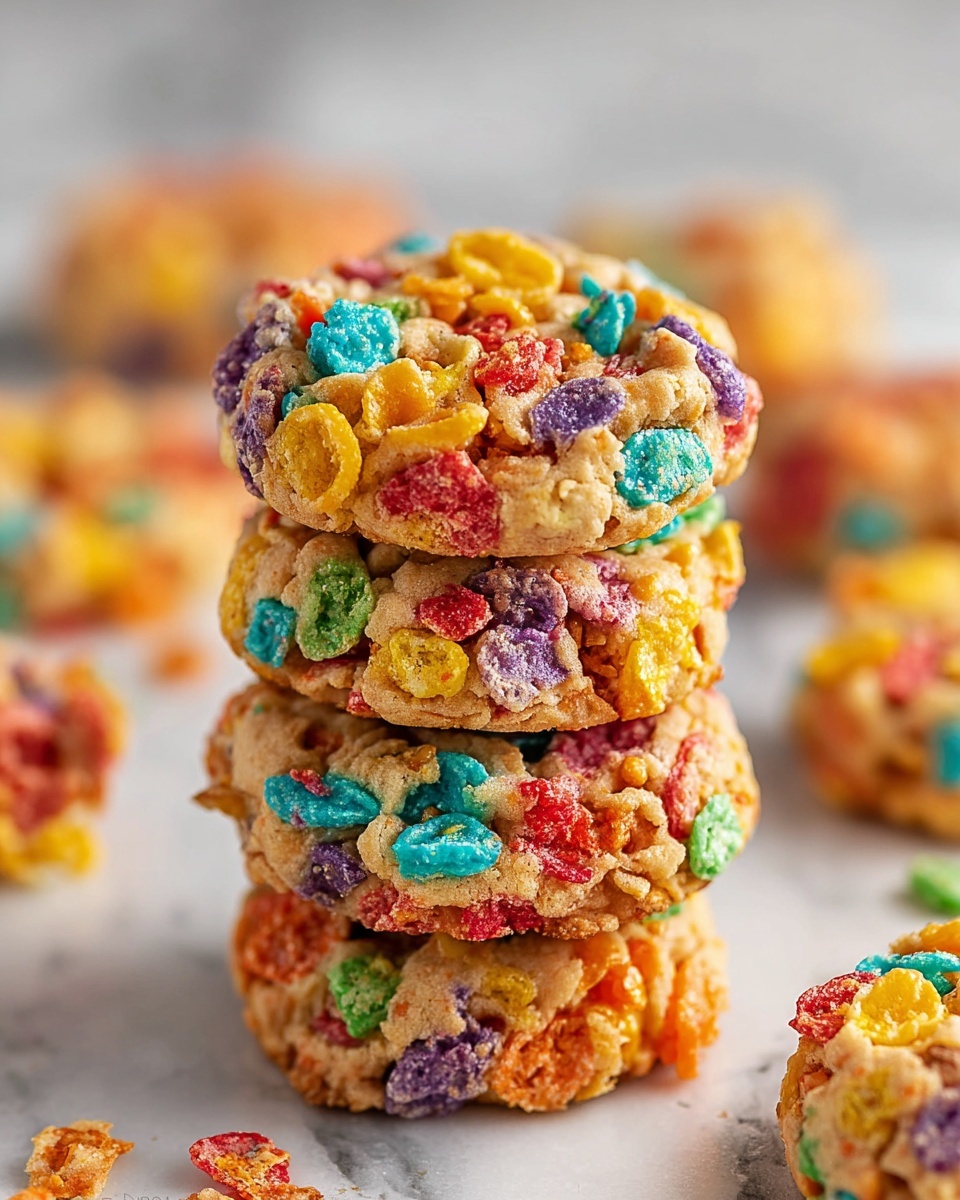 Fruity Pebbles Cake Mix Cookies Recipe - Recipe Image