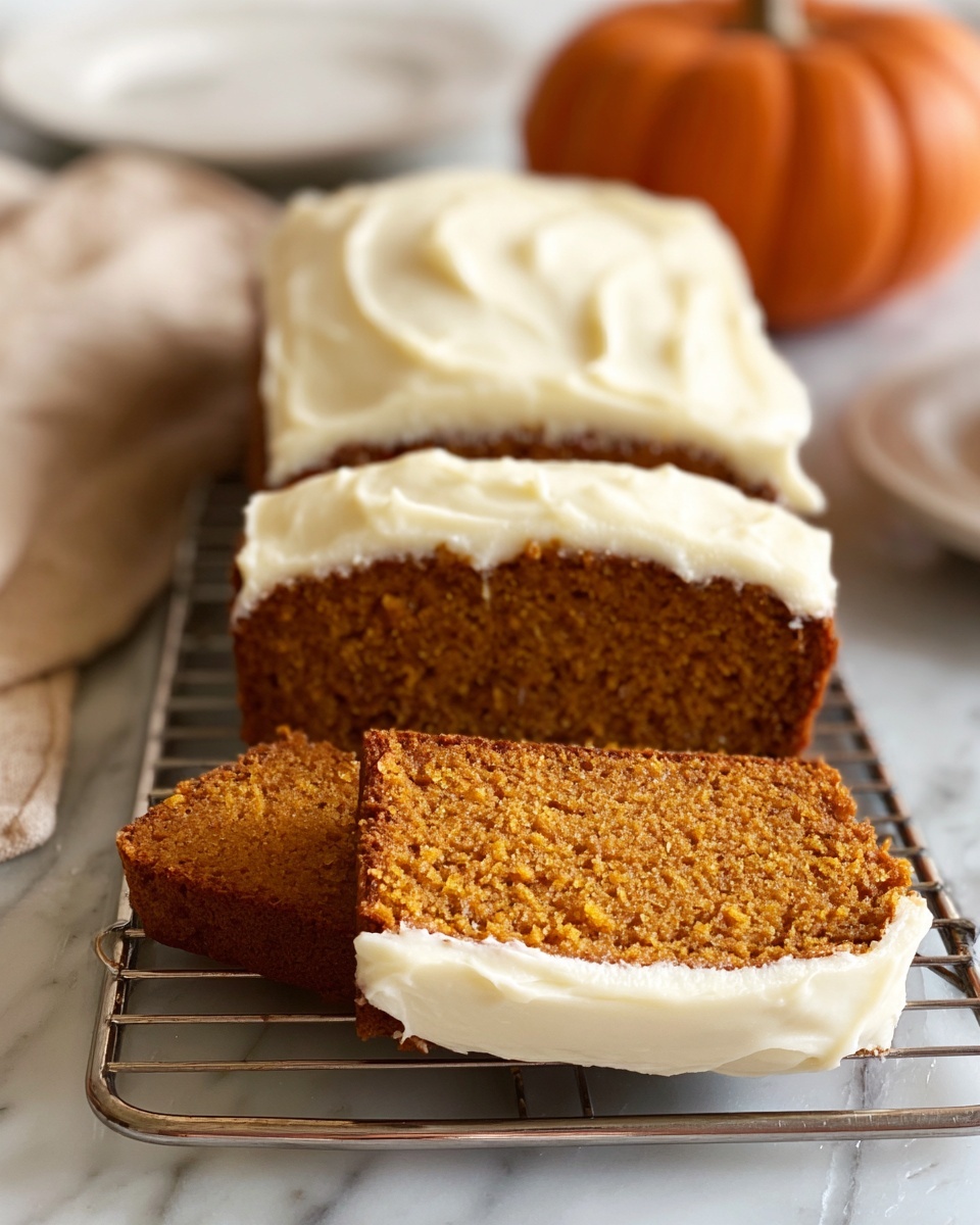 Pumpkin Bread with Cream Cheese Frosting Recipe - Recipe Image