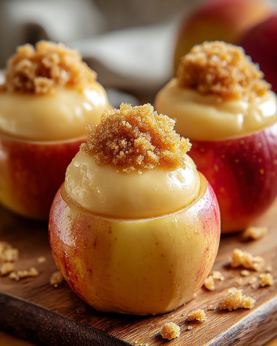 Cheesecake Stuffed Apples with Caramel and Nuts Recipe - Recipe Image