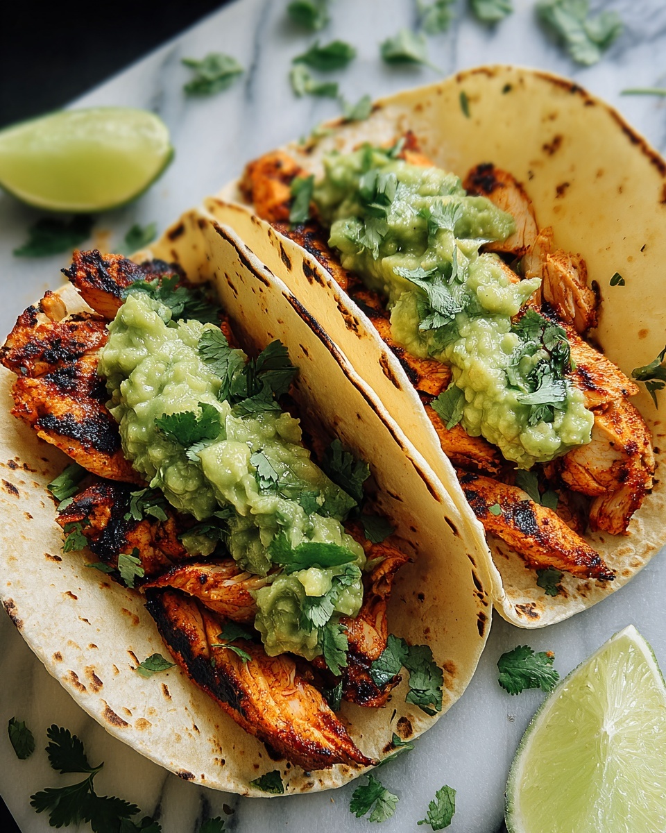 Crispy Poblano Chicken Tacos with Avocado-Jalapeño Salsa Recipe - Recipe Image