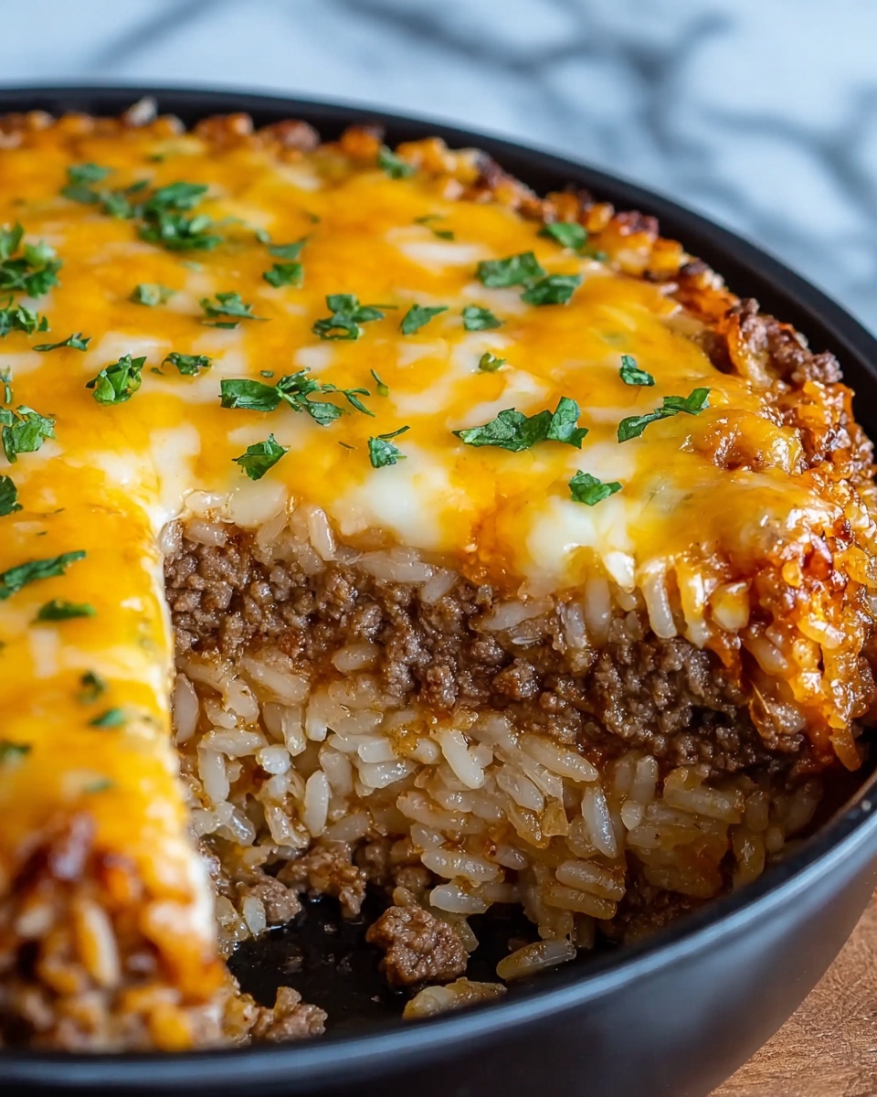 Cheesy Ground Beef and Rice Casserole Recipe - Recipe Image