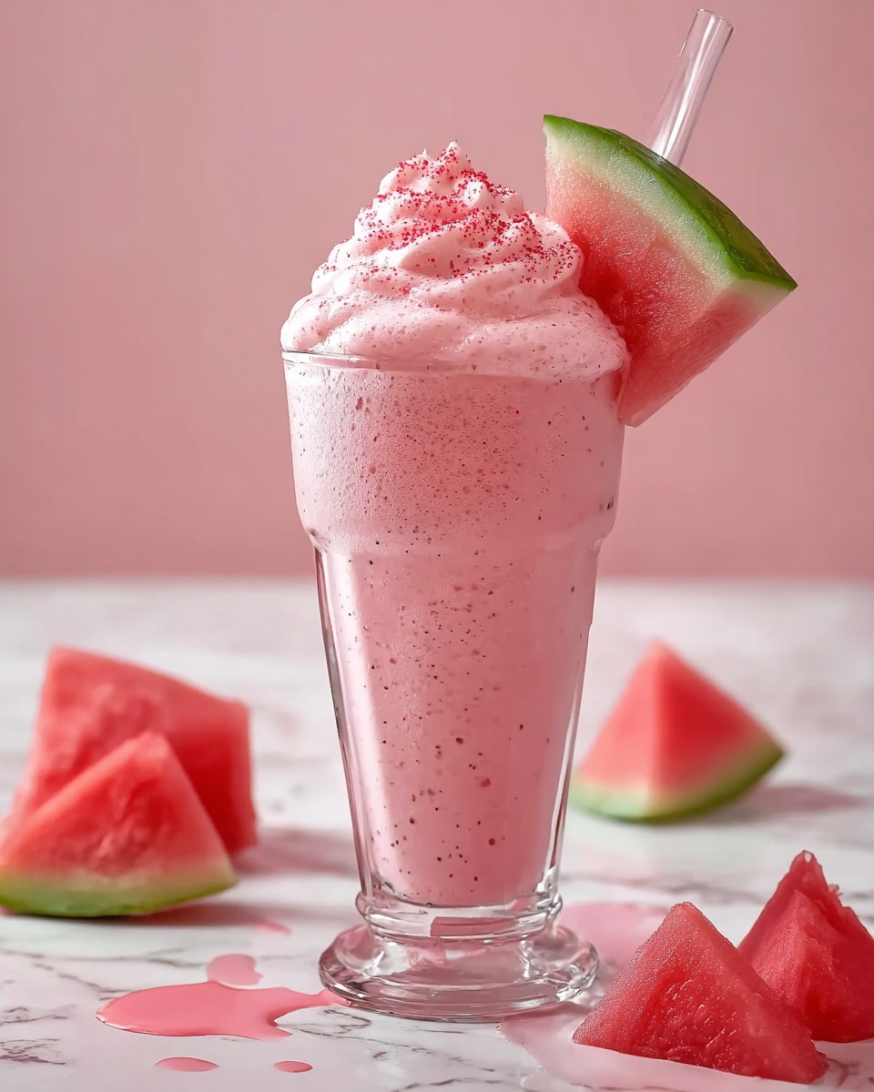 Watermelon Strawberry Coconut Smoothie Recipe - Recipe Image