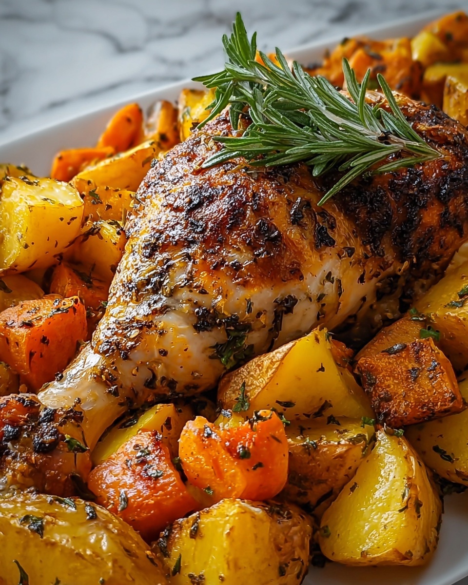 Roasted Herb Chicken with Vegetables Recipe - Recipe Image